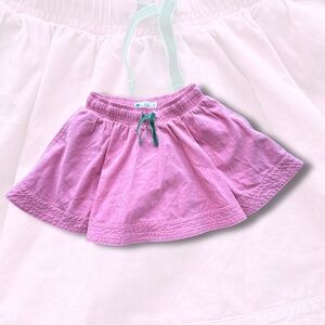 Mini Boden Pink Skirt with Green Tie